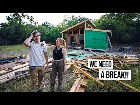 This Tiny House Build is KILLING US! 🥵 Building Windows, Walls, Sheathing & MORE!