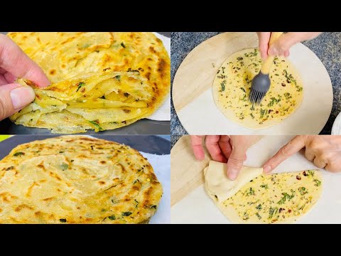 Khasta Garlic Paratha Recipe | Chilli Garlic Lachha Paratha | Crispy Lachha Paratha Easy Recipe