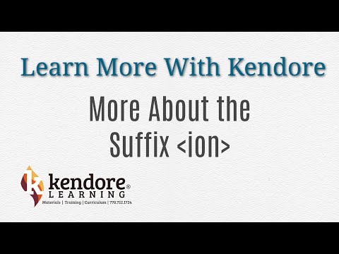 More About the Suffix -ion⎪Kendore Learning/Syllables Learning Center