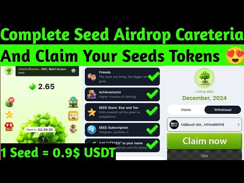 "Seeds Token Price Prediction, Listing Date & Airdrop Claim Guide | Earn with Abhi"