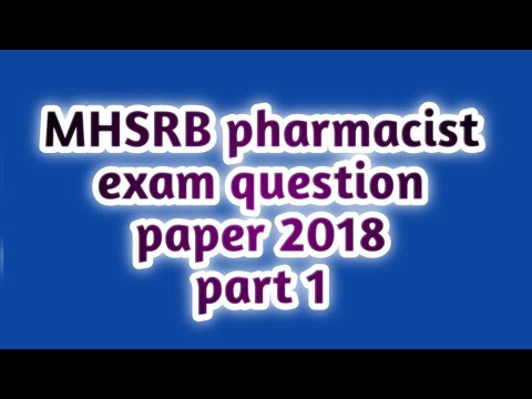 Telangana pharmacist exam question paper 2018#mhsrbpharmacistexamquestionpaper2018