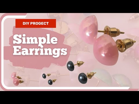 How To Make Simple Earrings | Diy Earring | How to make plastic beads earrings | DIY Beaded Earring.