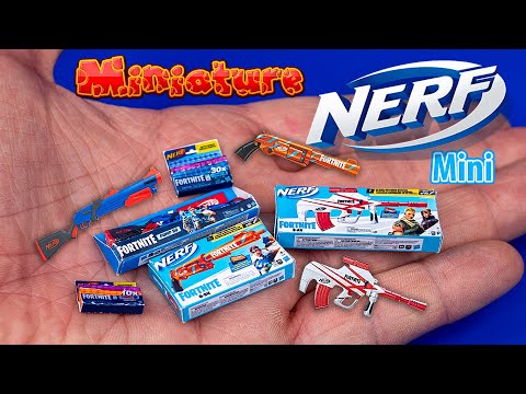 NERF Fortnite Guns How to make DollHouse for Barbie CRAFTS and HACKS