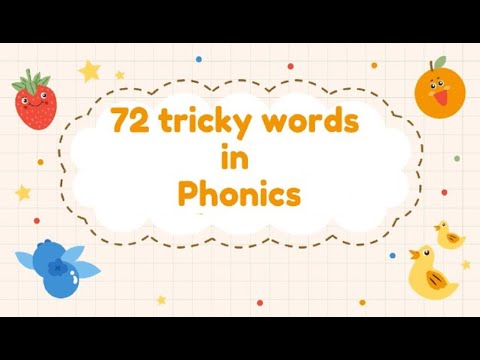 Jolly phonics | TRICKY WORDS | Sight words | 72 Tricky words in English | All levels