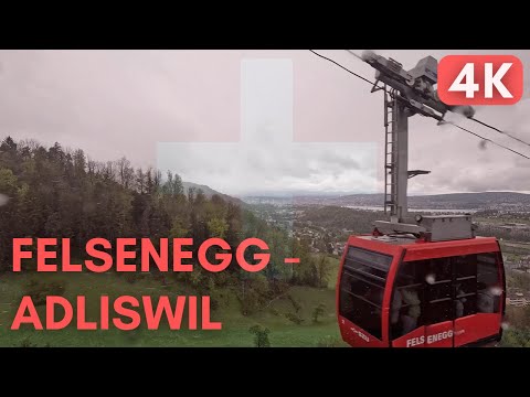 Adliswil-Felsenegg Cable Car in Zürich, Switzerland [4K/60]