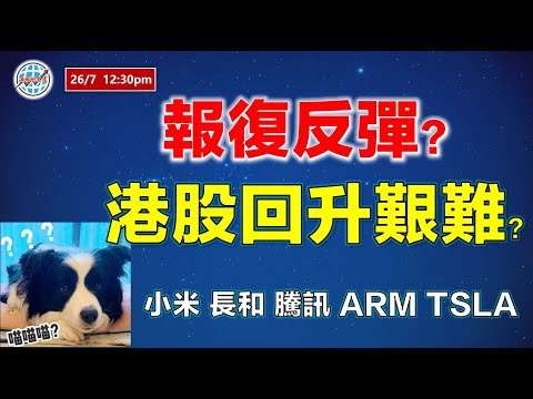 投資有道-港股研究室 I 報復反彈？港股回升艱難？| 騰訊 | TSLA | 小米 | 長和 | ARM