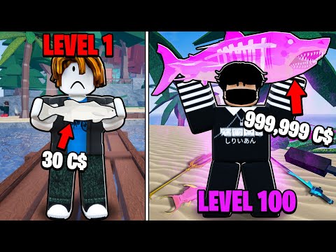 LVL 1 to 100: ULTIMATE GUIDE for Fisch Roblox! (BEST FISHING SPOTS & OP RODS)