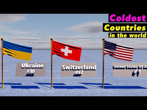 TOP 20 COLDEST COUNTRIES IN THE WORLD COMPARISON [3D]