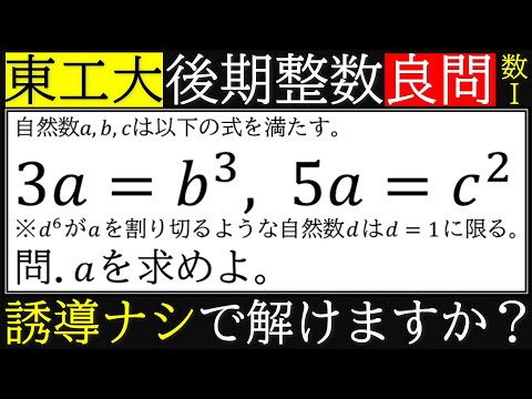 【良問】東工大後期入試 《整数問題》