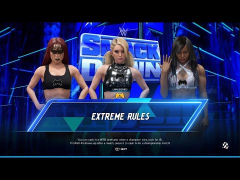 AWA knockdown live WWE 2K24: Stephanie vs Sophie vs ThegreatAJGV