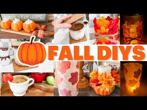 🍁YOU WON'T BELIEVE What I do to a CANDLE!  SAVE MONEY with these FALL DIYS & HACKS (easy projects!)