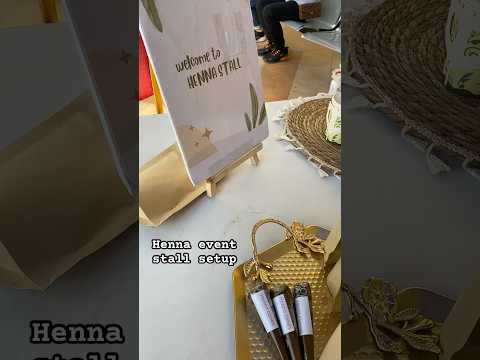 Henna event stall setup idea#hennaevent#henna #eventhenna #hennastall#hennabooth#hennaworkshop#fyi