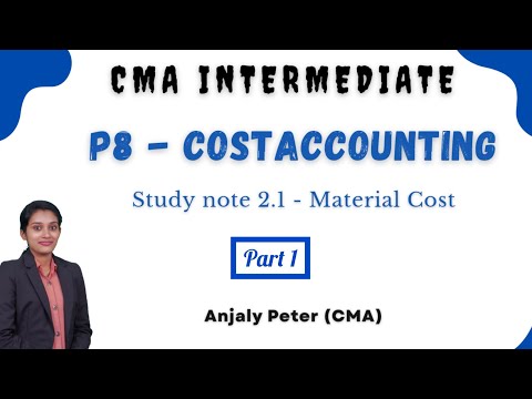 4. Material Cost / CMA intermediate / Cost Accounting / study note 2