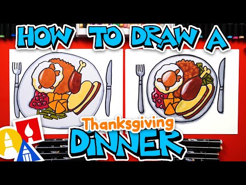 How To Draw A Thanksgiving Dinner