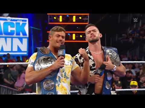 HHH and Nick Aldis Give New Tag Titles To Austin and Waller - WWE Smackdown 4/19/24 (Full Segment)