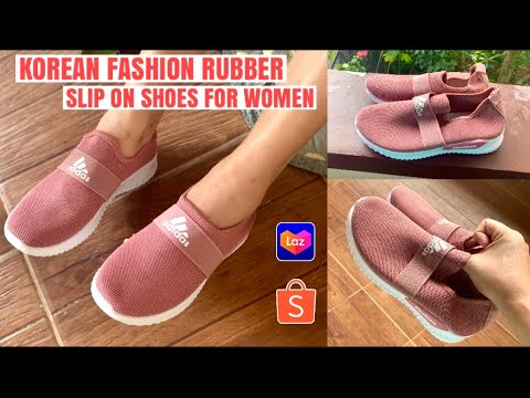 Unboxing Korean Fashion Rubber Slip on Shoes for Women | Review