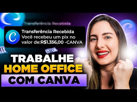 Como GANHAR DINHEIRO com site gratuito Canva | Trabalhe em casa pela internet com o Canva