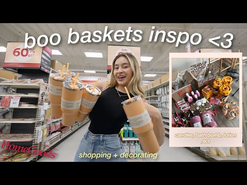 making SPOOKY baskets for my friends 🎃| 5 baskets, DIY spooky decor, the process