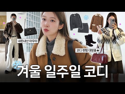 지금 입기 딱 좋은 겨울 일주일 OOTD 코디 ☃️ 따뜻하고 예쁜 찐 데일리룩 (+뉴 아우터 패션하울📦)