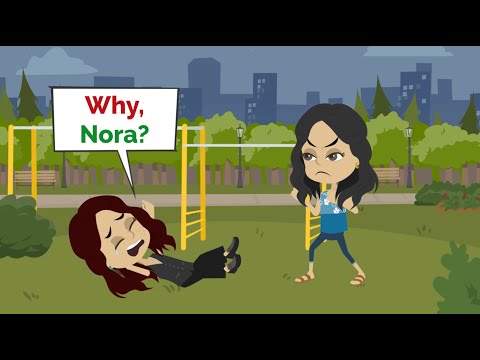 Nora stops Sara | Easy English story | English conversation practice | No Aliens