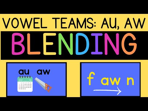 Let's Learn Blending Vowel teams: AU, AW