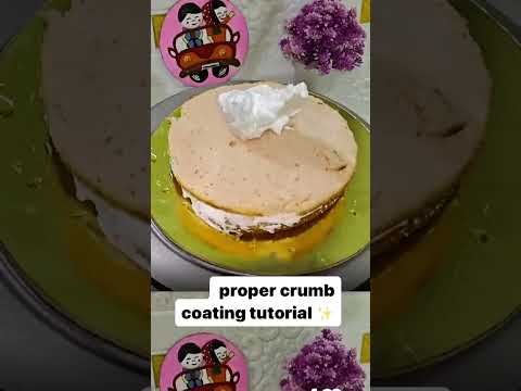 Strawberry crumb coating tutorial ✨#ytshorts #tutorial #cake #Dreamycakehouse #newyear