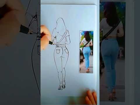 How to draw a sexy young woman's back #color #art #colorpage