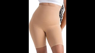 SHAPERMINT High Waisted Body Shaper Shorts Shapewear for Women Tummy Control Thigh Slimming Technolo