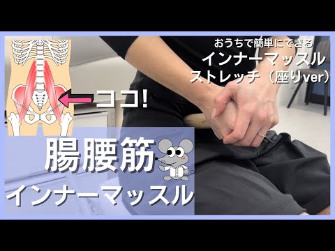 腰痛姿勢改善の腸腰筋ストレッチ【簡単に座りながらできる初心者向け】