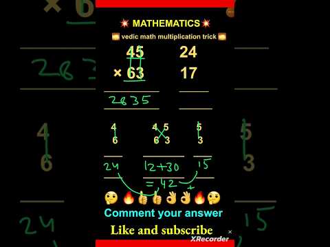 Vedic Maths trick || Short Trick for multiplication || Multiple short trick #shorts