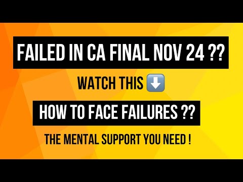 Failed in CA Final Nov 24 ? 💔💔 What to do ? How to face failure in CA🔥The right mentality you need ✅