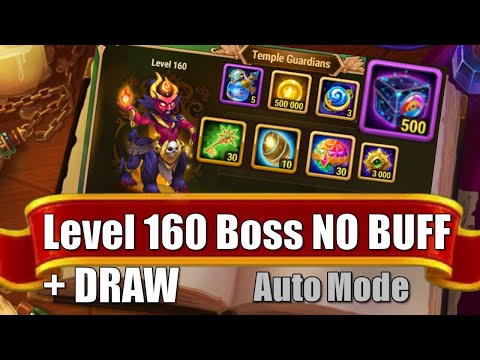 Level 160 Best Team For AUTO MODE NO BUFF Temple Guardians Boss | Lara Croft Event Hero Wars