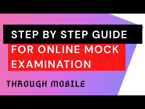 Step by step guide for Mock Exam - Through Mobile Phone