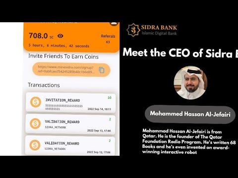 SIDRA BANK-COIN MINING IT'S LIKE PI NETWORK 1SC=400$😱🤑🤑| IFARANGA RYABA ISLAM RIZABA LAUNCHED10/2023