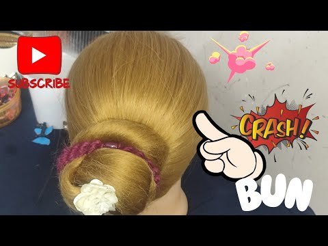 Fluffy Bun Hair Style For Beautiful Woman||😍🙏👍👌, #viral#trending#youtube#1000subscriber#bunhair#hair