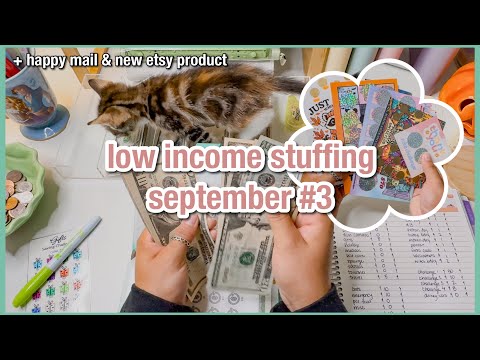 cash envelope/ sinking funds stuffing | september week #3 | low income budget | budgetwithamanda