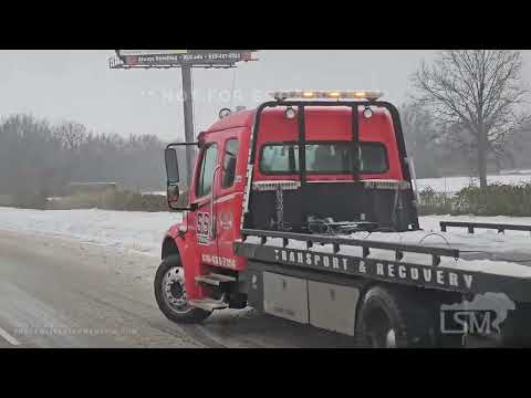 01-05-2025 Marion, Illinois - Ice Storm - i-57 Shut Down - Wrecks - Ice on Power Lines, Trees, Roads