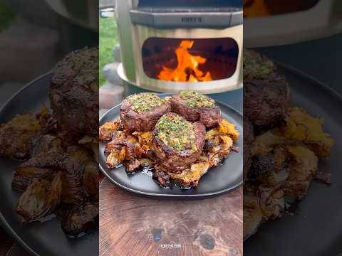 Steak with Tennessee Onions | Over The Fire Cooking by Derek Wolf