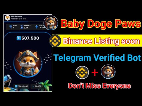 Baby doge paws airdrop | Will Baby Doge be listed on Binance | New Telegram Verified Bot