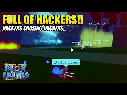 PVP Hackers chasing Other Hackers.. Chasing ME!! 💀 (Blox Fruits)