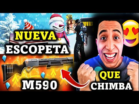 Probando la Nueva Escopeta M590🤩🔥Que Chimba Parce ✨ - Momentos Divertidos de Mr Stiven #hacker #ff