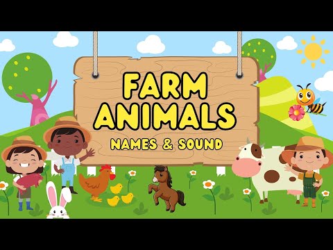 Farm Animals Names & Sound | English Kids vocabulary | Nursery Kids Video  | Kinder roots