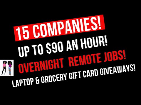 LAPTOP & GROCERY GIVEAWAY!!!  + 15  Overnight Remote Jobs Hiring Now!! #workfromhomejobs #remotejobs