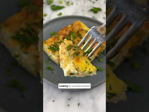 Protein Packed Cottage Cheese Egg Bake! Easy and customizable!