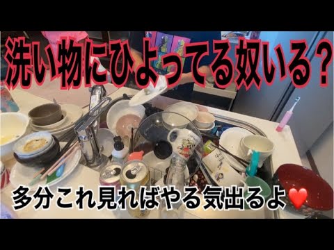 【キッチンリセット】これみてみんなやる気出してー！【超大盛り皿洗い】