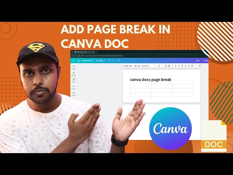 Canva docs page break | add page break in canva doc