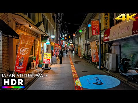 Japan - Tokyo Shinagawa night walk • 4K HDR