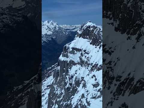 Breathtaking view of the Swiss Alps from TITLIS Rotair - the first revolving cable car in the world!