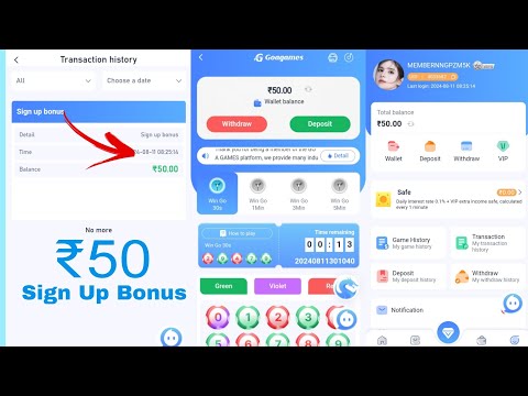 New Colour Prediction App with  Signup Bonus ₹50 🤑