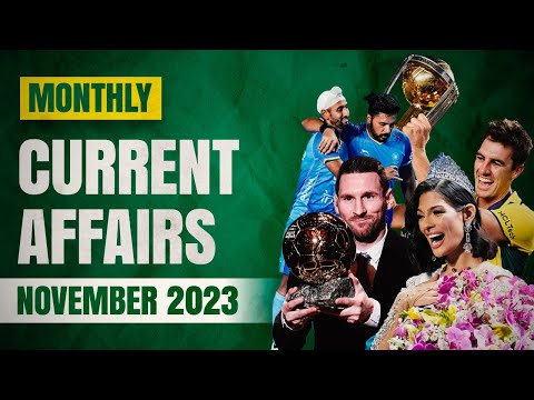 November Monthly Current Affairs 2023 | All competitive exams